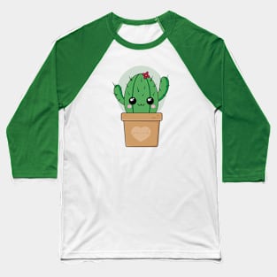 Kawaii Cactus Baseball T-Shirt